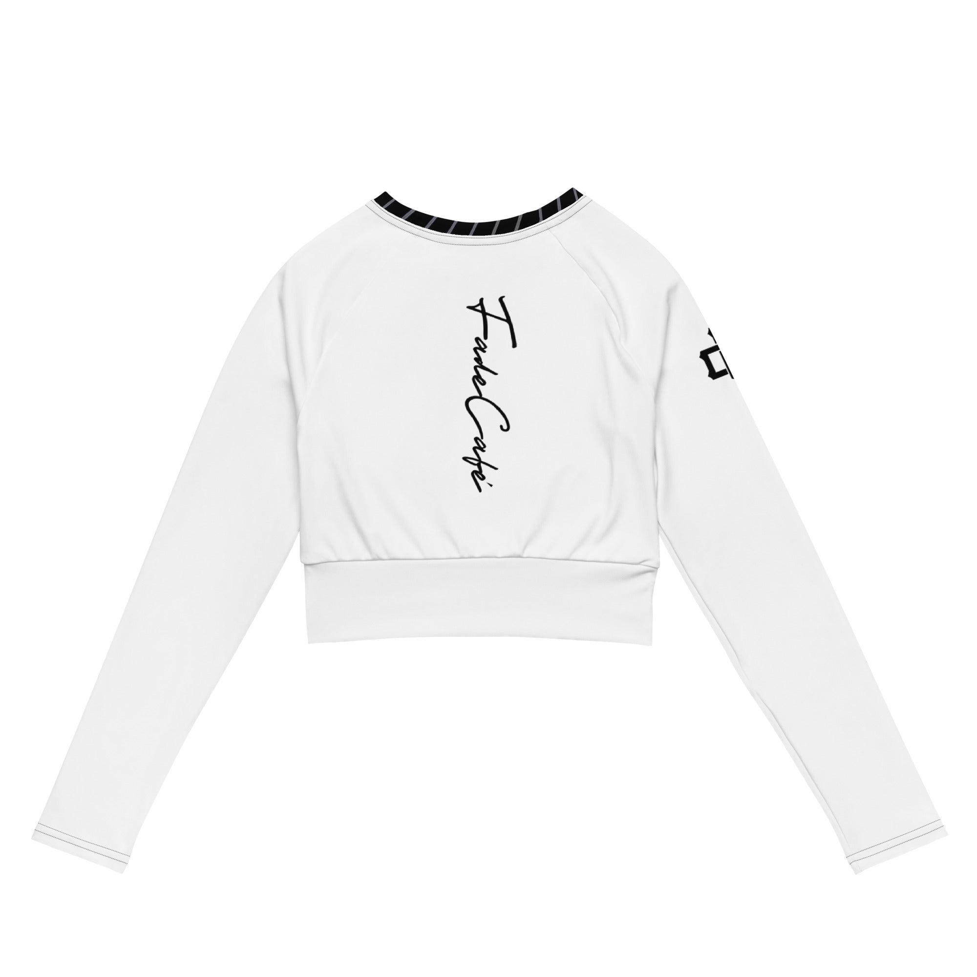 Blurred Lines long-sleeve crop top
