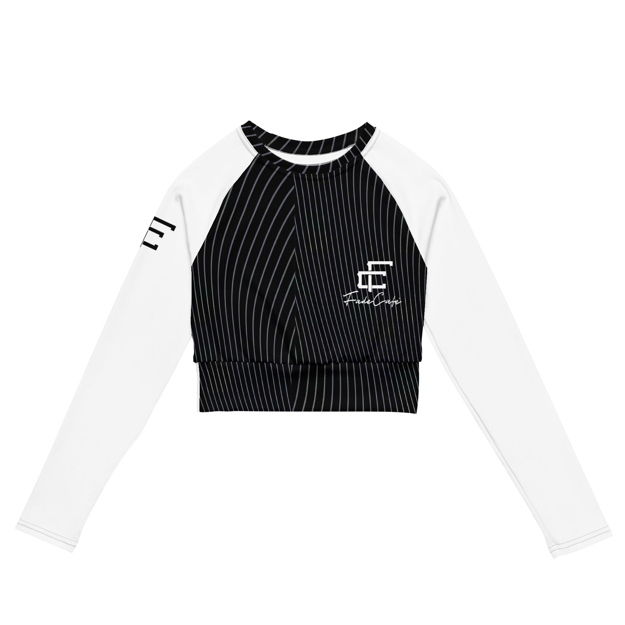 Blurred Lines long-sleeve crop top