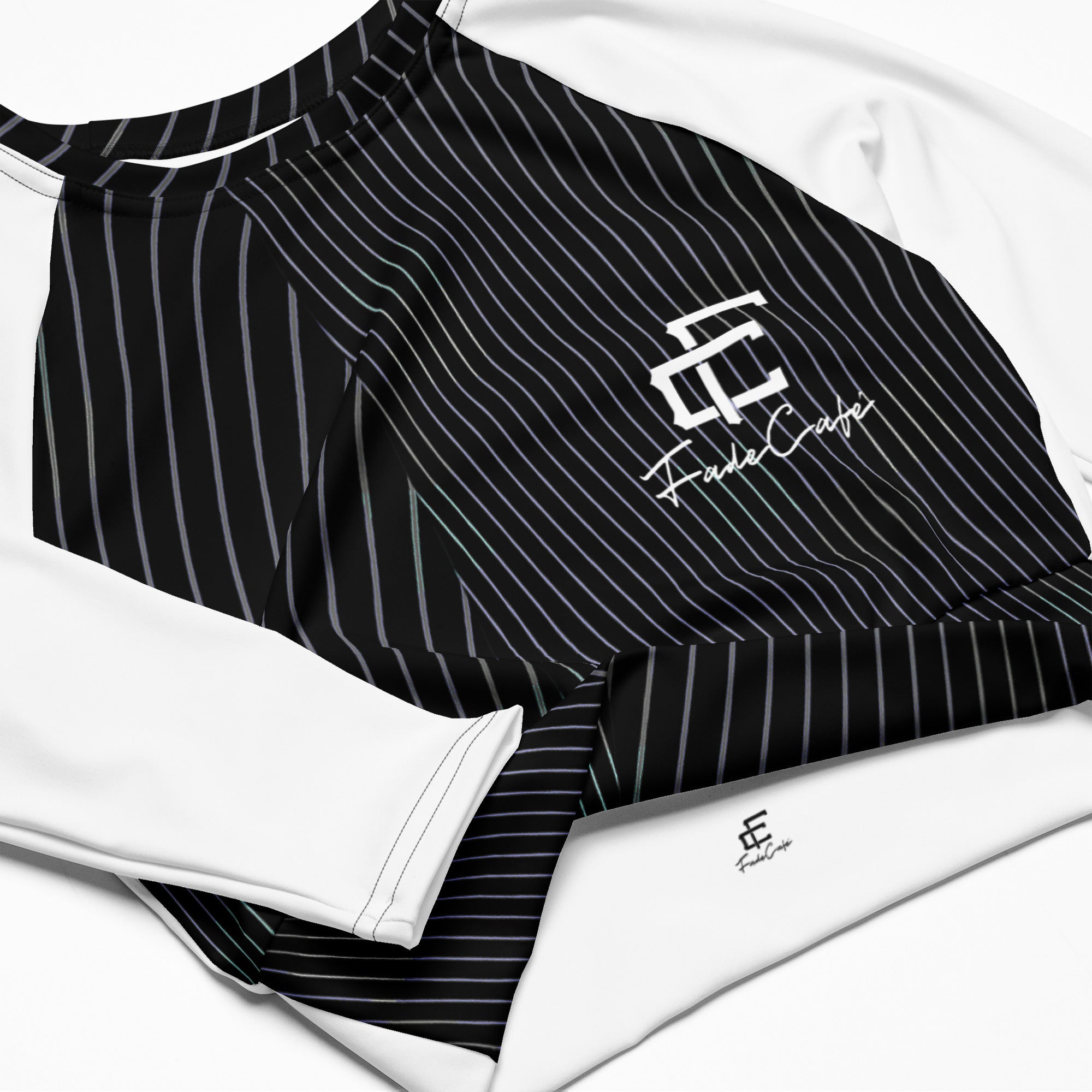 Blurred Lines long-sleeve crop top